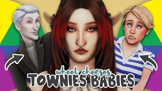 Random Wheel Picks Townies' Babies?! 🧬 | Sims 4 Create a Sim Challenge