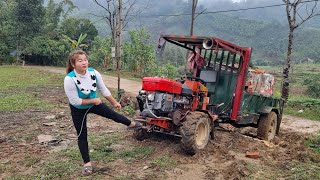 Video Full 75 days, Using trucks to transport wood and construction materials. Farmer's life