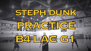 Steph Curry dunks/splashes kickball walkaway 3, Warriors (0-0) practice, day b4 LAC 2019 Playoffs G1