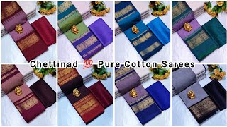 Chettinad 💯 Pure Cotton Sarees 🌌 Saree Without Blouse 630+$ 🌌9655430091  #shivacotton #handloom #new