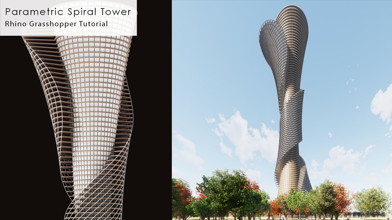 Parametric Spiral Tower Rhino Grasshopper Tutorial Youtube