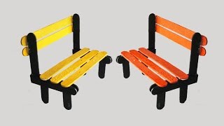 How To Make Pop Stick Bench || Tcraft