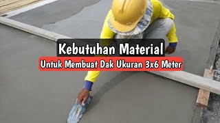 Dak Beton Rumah 3x6 Meter