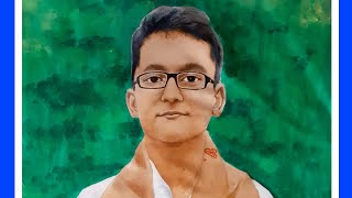 Portrait painting of Dhritiraj Bastav Kalita | ধৃতিৰাজ বাস্তৱ কলিতাৰ প্ৰতিকৃতি অংকন | Kishor Art