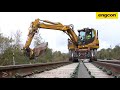 Hydrema M1600 Rail with engcon Tiltrotator