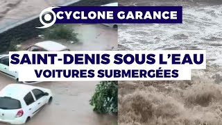 Cyclone Garance : des voitures sous les eaux à Saint-Denis !