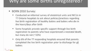 Live Birth Registration in Ontario