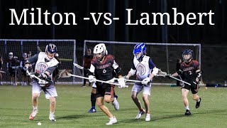 Milton Talon -vs- Lambert Longhorns Lacrosse Full Game HD