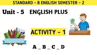 Std 8 english sem 2 unit 5 Activity 1