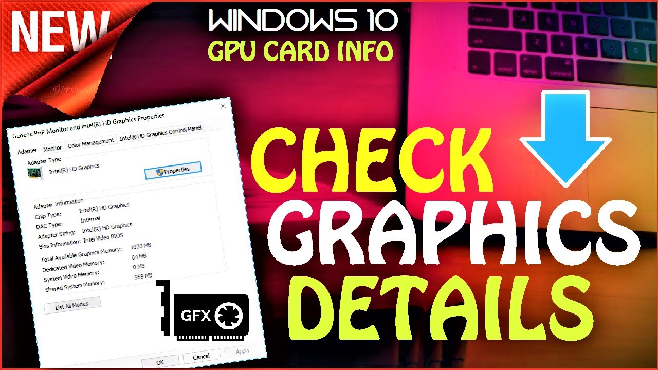 Check Graphics Card Windows 10 Laptop | How To See GPU Properties In ...