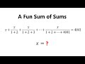 How to solve a clever sum of sums problem