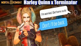 MK11 Harley Quinn vs Terminator Social Media / Text Messages - Mortal Kombat 11