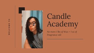 HOW TO: Calculate the EXACT amount of WAX & FRAGRANCE OIL needed for one candle | Candle Academy