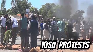 Drama in Kisii as Residents protest over release of murder suspect Dennis Nyakundi!!