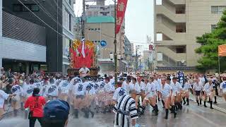 博多祇園山笠　2024年7月12日　追い山笠ならし　中洲流　承天寺前の清道旗