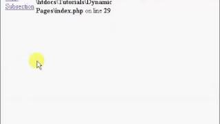 PHP Tutorials Dynamic Pages Part 3 3)