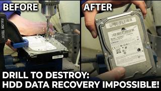 How to Permanently Destroy a Hard Drive (HDD) Before Recycling Using Bench Drill