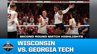 Wisconsin vs. Georgia Tech: 2024 NCAA volleyball second round highlights