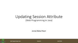 [Tutorial 6] Updating session attribute value in Java Web Application