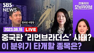 중국 위기·은행 신용강등 불안…미 증시 둘러싼 악재 타개할 종목은 0000 (ft. 장의성 팀장) / SBS / 권애리의 모닝라이브 / 경제자유살롱