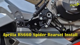 2021 Aprilia RS660 | HSBK Racing Spider Rearset install