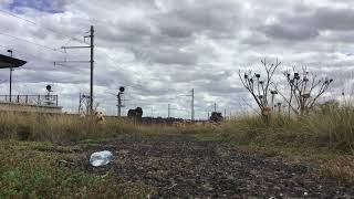 XM4 , NR46 and Indian Pacific livery NR26 , through Williams Landing, Feb 20 2019 , camera two.