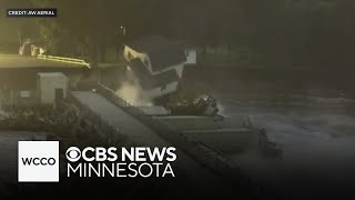 House near Rapidan Dam partially collapses into Blue Earth River in southern Minnesota