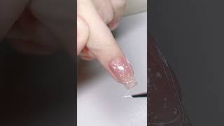 Snow glue added fine glitter Winter atmosphere full of snowflake nail art Winter atmosphere nail