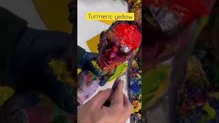 Drawing video , Turmeric Yellow (colormatch) #shorts