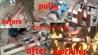homemade part 1 wood tuner machine full tutorial work#woodworking #woodturner