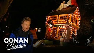 Conan Checks Out The Christmas Lights In Dyker Heights | Late Night with Conan O’Brien