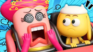 AstroLOLogy | SCARY ROLLER COASTER 🎢 Kids Animation | Funny Cartoons For Kids | Cartoon Crush