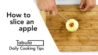 How to slice an apple