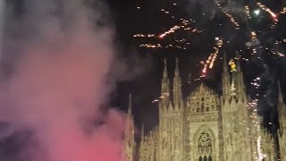 The effect of presence. New Year's bonfires are burning for the New Year in Milan