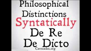 Syntactically De Re and De Dicto (90 Second Philosophy)