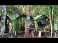 camping in heavy rain // shelter destroyed by wild animals