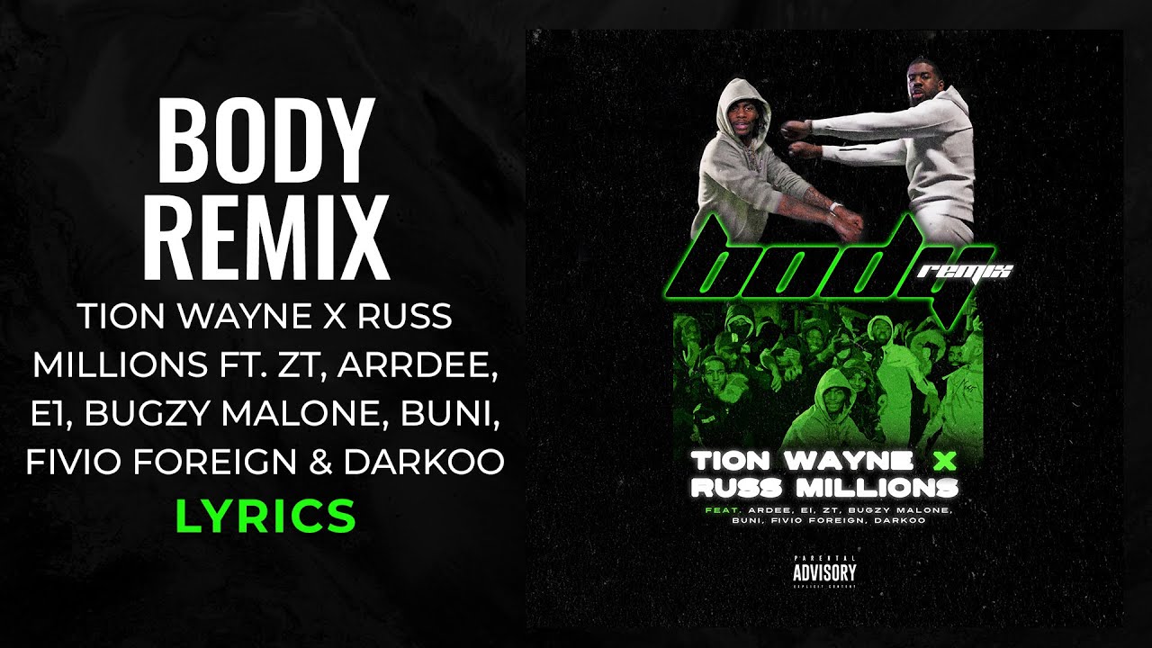 Tion Wayne,Russ Millions - Body Remix (Clean) ZT,Arrdee,E1,Bugzy,Buni ...