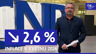 Květnová meziroční inflace zpomalila na 2,6 %