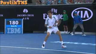 Gael Monfils vs Nicolas Mahut Between The Legs Shot Australian Open 2016