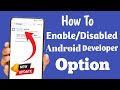 How to Enable/Disable Developer Options on Android 2025 | Step-by-Step Guide 2025 #developer