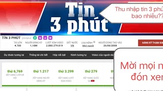 Mời mọi người đón xem Doanh thu kênh tin 3phút được bao trong 30 ngày #doanhthuyoutube #tin3phut ??