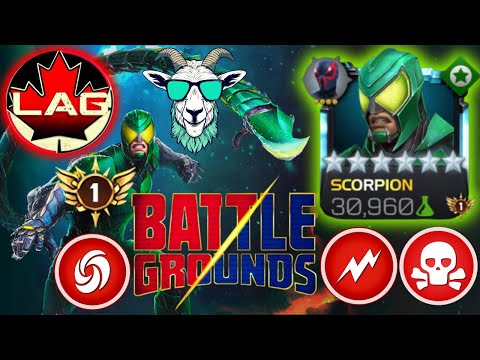 6-Star Ascended Scorpion The Science GOAT! Epic Battlegrounds Showcase VS Big Bad Defenders! - MCOC