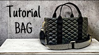 Come cucire una BORSA in tessuto di similpelle trapuntato | Tutorial BAG con cerniera | DIY BAG