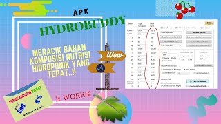 Menghitung kebutuhan bahan nutrisi hidroponik dengan aplikasi Hydrobuddy