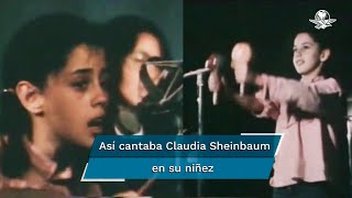 Sheinbaum comparte video de su niñez en donde canta junto con su hermano