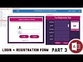 MS ACCESS  VBA- How To Design Login And Register Form In Ms Access Database Part 3