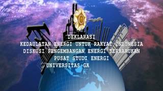 VIDEO OPENING DEKLARASI KEDAULATAN ENERGI