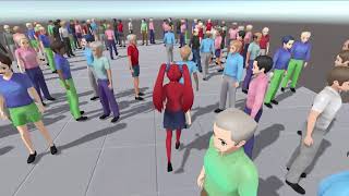 Basic Unity Engine Crowd Simulation Test