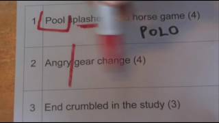 How to Solve Cryptic Crosswords - Tip 1: The One Word Anagram Clue - Includes Examples - Tutorial