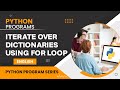 Python Program to Iterate Over Dictionaries Using For Loop [English]